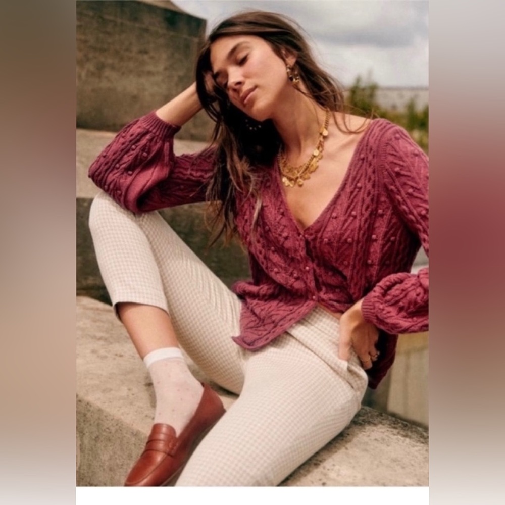 SÉZANE Beryl cardigan, NWOT, in rose pale color and size 36/4
